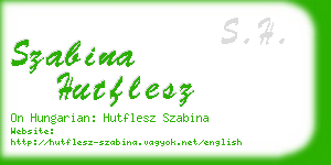 szabina hutflesz business card